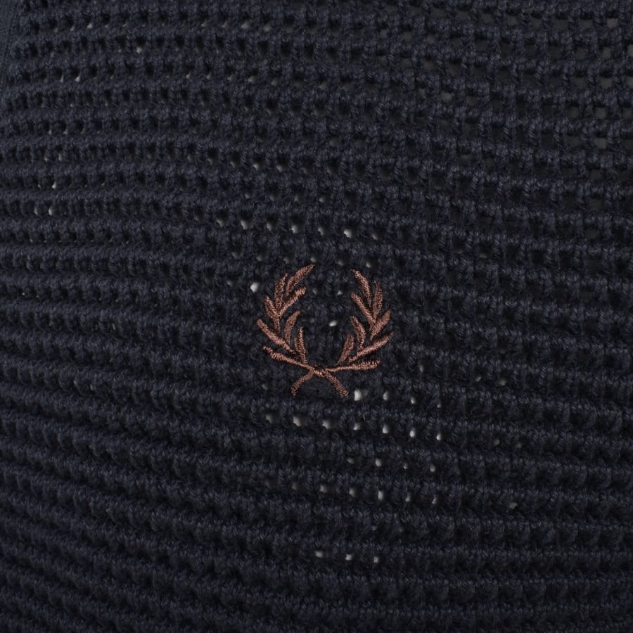 Fred Perry Pointelle Cardigan Navy | Mainline Menswear Fred Perry Pointelle Cardigan Navy | Mainline Menswear